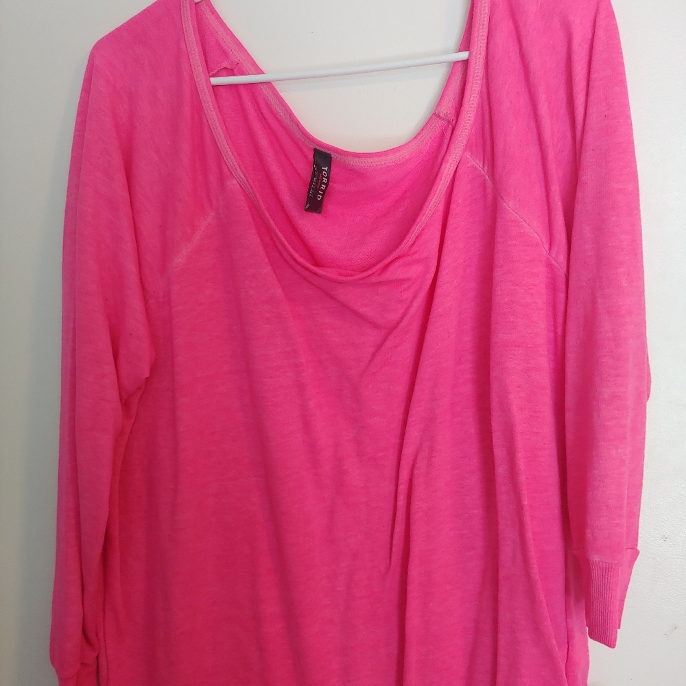 Woman's off the shoulder sweatshirt